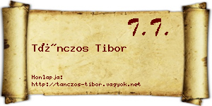 Tánczos Tibor névjegykártya