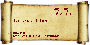 Tánczos Tibor névjegykártya